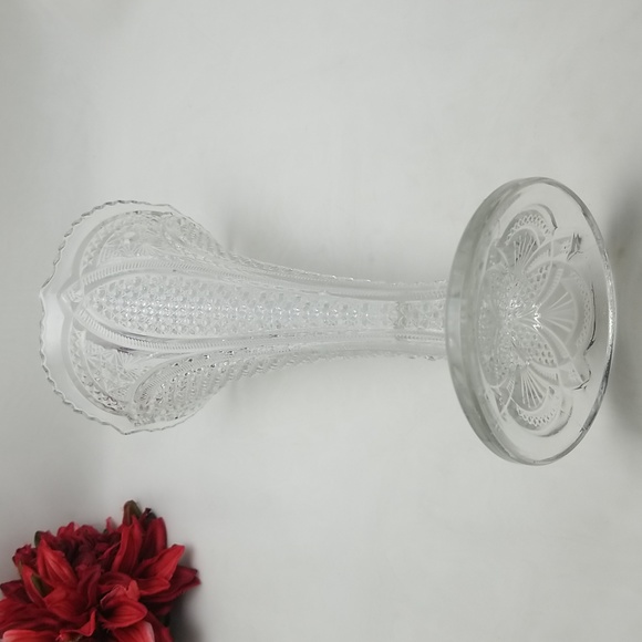 EAPG U.S. Glass Massachusetts Trumpet Vase - Picture 4 of 16
